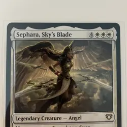 NMT MTG Sephara, Sky's Blade Commander Masters Regular Legendary White Angel - Image 2