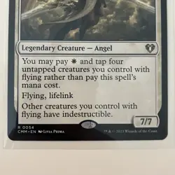 NMT MTG Sephara, Sky's Blade Commander Masters Regular Legendary White Angel - Image 3