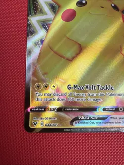 Pikachu VMAX 044/185 Ultra Rare Holo Vivid Voltage Pokemon Card TCG Near Mint NM - Image 5