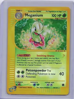 Meganium 54/165 Rare Expedition Base Set Pokemon Lightly Played - Image 1