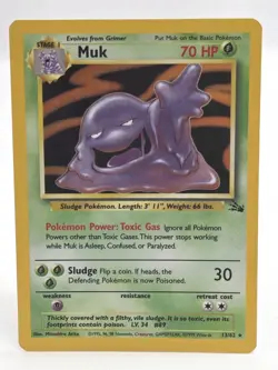 Muk Holo Rare 13/62 1999 Pokemon Fossil - Image 1