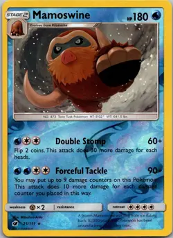 Pokemon - 21/111 - Mamoswine - Rare - Reverse Holo - Crimson Invasion - NM/M - Image 1