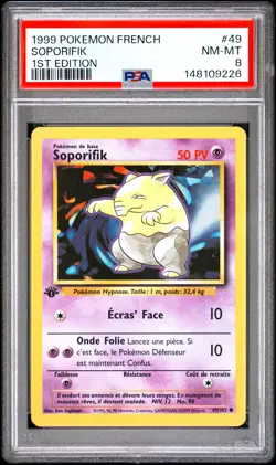 1999 POKEMON FRENCH 1ST EDITION #49 SOPORIFIK PSA 8 - Image 1