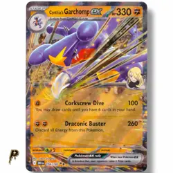 2025 Pokemon Destined Rivals Cynthia's Garchomp Ex 104/182 Double Rare Holo NM - Image 1