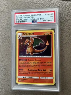Pokemon 2019 SM Black Star Promo Charizard Holo SM226 English PSA 7 - Image 1
