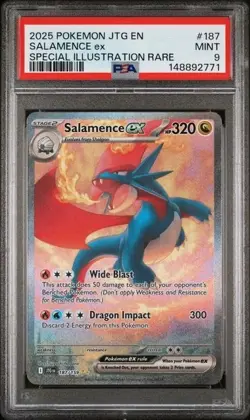 Salamence Ex #187 PSA 9 2025 Pokemon Journey Together Special Illustration Rare - Image 1