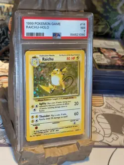 1999 Pokemon Base Set Raichu Holo #14 PSA 7 NM - ONE OWNER - Pro Shipping - Image 1