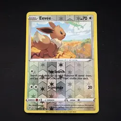 Pokemon Eevee 125/203 Reverse Holo SWSH07: Evolving Skies NM - Image 1