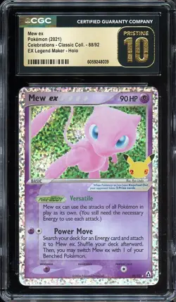 Pokemon Celebrations Mew EX Legend Maker CGC 10 PRISTINE - Image 1