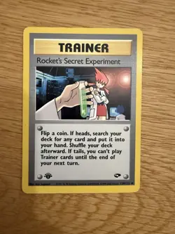 Pokemon Rocket's Secret Experiment Uncommon 1st Edition Gym Challenge 120/132 NM - Image 1