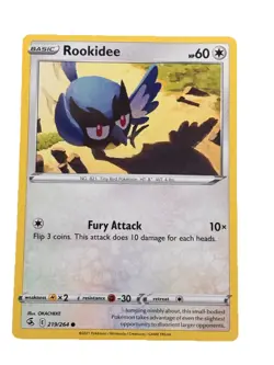 New: 2021 Pokemon TCG Rookidee 219 Swsh08: Fusion Strike Regular Common - Image 1
