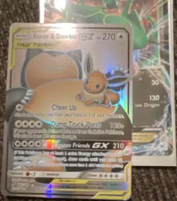 The Pokemon Company Eevee & Snorlax GX 270 HP Full Art Holo Ultra Rare EN - Image 1