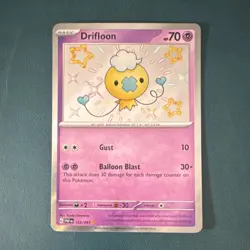 Pokemon TCG Drifloon Scarlet & Violet Paldean Fates Holo #155 - Image 1