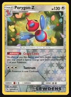 Porygon-Z - 157/214 - Reverse Holo Holo Rare - Unbroken Bonds - Pokemon Card - Image 1