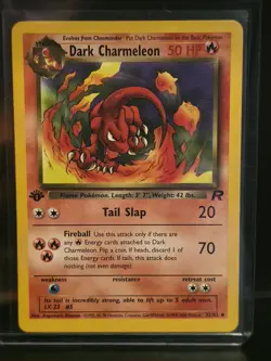 Pokemon Dark Charmeleon TCG Card 32/82 1st Edition, Mana 9 - Image 1