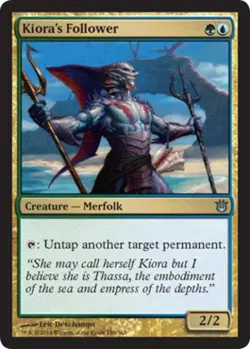 Kiora's Follower -Foil Light Play MTG Born of the Gods - Image 1