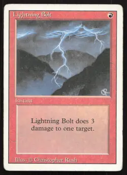 Lightning Bolt Common Revised Edition Magic: The Gathering Moderately Played - Image 1