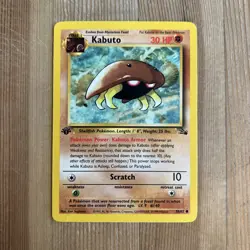 Kabuto 1st Edition 50/62 Fossil Common Pokemon Vintage Card WOTC NM 1999 - Image 1