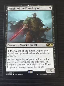 Knight of the Ebon Legion [M20 - 105] - LP TCG MTG - Image 1