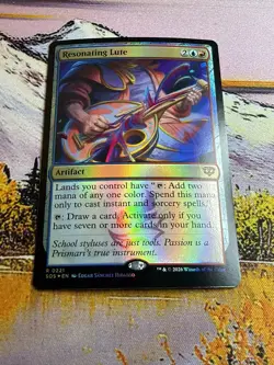Resonating Lute R Secrets of Strixhaven 221 NM Foil MTG - Image 1