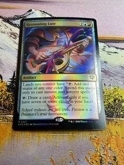 Resonating Lute R Secrets of Strixhaven 221 NM Foil MTG - Image 2