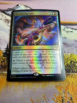 Resonating Lute R Secrets of Strixhaven 221 NM Foil MTG - Image 3