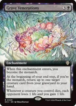 Grave Venerations Extended Art Lorwyn Eclipsed NM MTG - Image 1