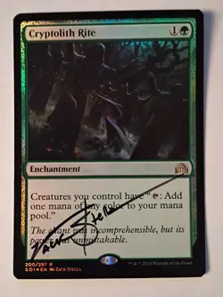 Magic The Gathering - 1x Signed Foil Cryptolith Rite (mtg) SOI - Image 1