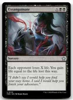 Exsanguinate MTG Foundations 173 Uncommon NM - Image 1
