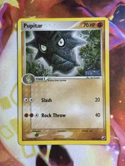 Pokemon Card - Pupitar Unseen Forces 70/115 Common Reverse Holo Stamped - NM - Image 1