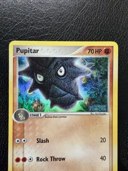 Pupitar 70/115 EX Unseen Forces 2005 Reverse Holo Stamped Pokemon Card TCG LP - Image 2