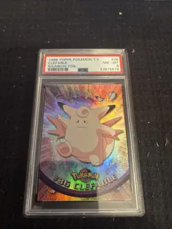 1999 Topps Pokemon TV Clefable Rainbow Foil - Image 1