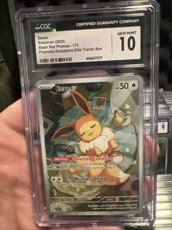 Eevee 173 Black Star Promo Holo CGC 10 Gem Mint Pokemon Card - Image 1