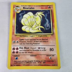 Pokemon TCG Ninetales 12/102 Black Flame Base Set Holo Rare WoTC Wizards Mp - Image 1