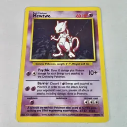Mewtwo 10/102 Holo Rare Base Set Unlimited Pokemon English Lp Wizards West Coast - Image 1