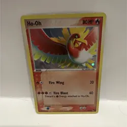 Pokemon Ho-Oh Rare Holo 001/017 POP Series 5 80 HP Fire Wing Fire Blast TCG - Image 1