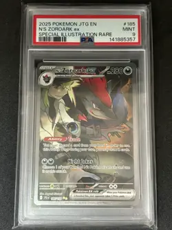 Pokemon 2025 N's Zoroark ex 185/159 SIR Journey Together PSA 9 - Image 1