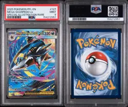 Pokemon TCG 2025 Mega Sharpedo ex 127 Me02 Phantasmal Flames Holo EN PSA 9 - Image 3