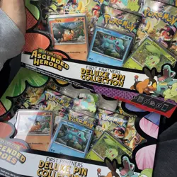 Pokemon Ascended Heroes Deluxe Pin Collection Sealed Lot of (2) Boxes - Image 1