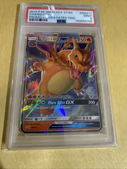 2019 Pokemon SM Hidden Fates Tin Charizard GX Black Star Promo SM211 PSA 9 MINT - Image 1