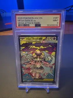 Pokemon Mega Diancie Mega Attack Rare 267/217 Ascended Heroes PSA 9 - Image 1