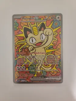 Pokemon TCG Meowth EX 121/88 SIR Special Illustration Rare Perfect Order - Image 1