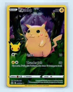Pokemon tcg Celebrations Pikachu Near Mint or Better - Image 1