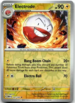 Pokemon Electrode Scarlet & Violet 151 MEW #101/165 Rare Reverse Holo NM - Image 1