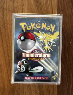 1999 Pokemon Thunderstorm Theme Deck Factory Sealed WOTC with Acrylic case - Image 1