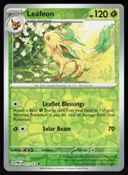 Leafeon 011/167 Uncommon Twilight Masquerade Pokemon Reverse Holo Near Mint - Image 1
