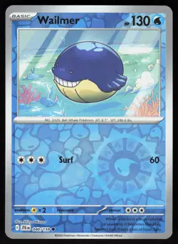 Wailmer 040/159 Common Journey Together Pokemon Reverse Holo Near Mint - Image 1