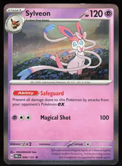 Sylveon 040/131 Holo Rare Prismatic Evolutions Pokemon Holo Near Mint - Image 1