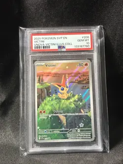 Pokemon 2025 Victini 208 Holo Promo Unova Victini Illus Coll GEM MINT PSA 10 - Image 1