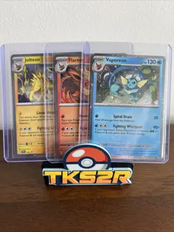 Pokemon Flareon 167, Vaporeon 168, Jolteon 169, SVP Prismatic Evolutions Promos - Image 1
